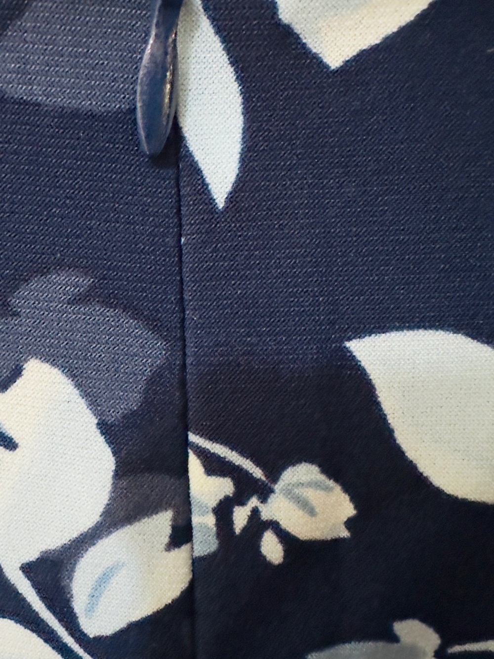Chaps | NWOT Navy Floral Ruched Ruffle Sleeveless Twist-Detail Sheath Dress (XL) - Picture 9 of 14